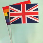 Union Jack and Pride Handwaving Flags