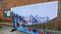 Knitted Polyester Heras Fence Covers-UK Heras Fence Suppliers-Northern Flags