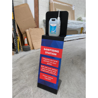 steel hand sanitiser unit