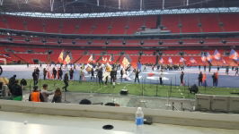 crowd waving flags uk 